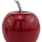 Homeroots 11" Red and Silver Aluminum Decorative Apple 354600 - alternate 5