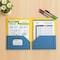 C-Line Products TwoTone TwoPocket Super Heavyweight Poly Portfolio, Steel BlueAmber Orange, 25PK 34705-BX - alternate 2