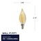 Bulbrite Spunlite 4w Dimmable C11 LED Filament Lght Bulb Candelabra (E12) Base - 2100K Amber, 250 Lumens, 4PK 862786 - alternate 5