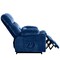 Homeroots 38" Blue Tufted Velvet Heated Massage Lift Assist Recliner With USB 718903 - alternate 6