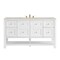 James Martin Vanities Breckenridge 60" Single Vanity, Bright White, w/ 3 CM Siberian Silestone Top 330-V60S-BW-3SFR - alternate 1