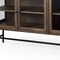 Homeroots 70in Black And Brown Solid Wood Sideboard Soft Close with Four Glass Doors 611015 - alternate 3