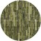 Homeroots 8' Olive Green And Dark Olive Green Round Striped Washable Indoor Outdoor Area Rug 608960 - alternate 2