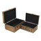 Homeroots Set of Two Natural Solid Wood And Fabric Box With Lid, 2PK 489347 - alternate 4