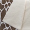 Homeroots 50" X 70" Coffee And Ivory Giraffe Microfiber Plush Throw Blanket 712299 - alternate 2