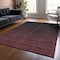 Homeroots 3' X 5' Merlot And Charcoal Abstract Washable Indoor Outdoor Area Rug 588948 - alternate 5