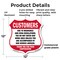 Signmission Restricted Area Shield Sign Customers Du, 12 Inch X 12 Inch, Plastic Sign SHI-P-12-458 - alternate 2