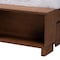 Baxton Studio Latrell Mid-Century Walnut Brown Wood and Rattan King Size Storage Bed 247-12667-10670-ZORO - alternate 3