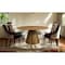 Homeroots 60" Natural Rounded Solid Wood Pedestal Base Dining Table 563907 - alternate 4