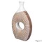 Uniquewise 19-Inch White and Gold Farmhouse Vase - Decorative Piece for Boho Kitchen, Bedroom Table, Home QI004688.WT - alternate 2