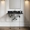 Kingston Brass 36" Black Granite Console Sink with Acrylic Legs, 8-Inch, 3-Hole, Black Granite/Oil Rubbed Bronze KVPK36KA5 - alternate 4