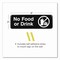Excello Global Products No Food or Drink Wall Sign, 9in x 3in, Black Face, White Graphics, 3PK EGP-HD-0267-S - alternate 2