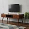 Homeroots 39in Brown Solid Wood Enclosed and Open Storage TV Stand 719195 - alternate 3