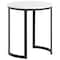 Homeroots 24" Black And White Faux Marble And Steel Round End Table 544231 - alternate 4