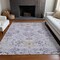 Homeroots 9' X 12' Lavender Purple And Gray Floral Washable Indoor Outdoor Area Rug 605483 - alternate 2
