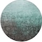 Homeroots 8' Teal Blue And Dark Gray Round Ombre Washable Indoor Outdoor Area Rug 602901 - alternate 4