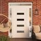 Vdomdoors Front Exterior Prehung Metal-Plastic Door, Manux 8113 White Silk, 2 Side and Top Sidelite Transom,  MANUX8113EXD-WS-W12+36+12xH80+14-LH - alternate 2