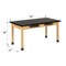 Diversified Spaces Wooden Leg Tables with Compartments, Oak, Wood Frame, 54 in W, Black C718LBBK30E - alternate 3