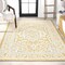 Jonathan Y Sinjuri Medallion Textured Weave Yellow/Cream 4 ft. x 6 ft. Indoor/Outdoor Area Rug SMB101I-4 - alternate 2