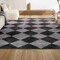 Jonathan Y Draper Classic Geometric Diamond Pattern Dark Gray/Light Gray 4 ft. x 6 ft. Area Rug ATH100C-4 - alternate 2