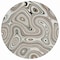 Homeroots 8' Ivory And Charcoal Round Geometric Washable Indoor Outdoor Area Rug 631391 - alternate 3