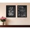 Homeroots Set Of Two Vintage Chalkboard Blooms Black Framed Print Wall Art, 2PK 407975 - alternate 3