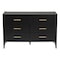 Baxton Studio Primrose Mid-Century Black Fluted Wood 6-Drawer Dresser 249-13822-ZORO - alternate 3