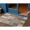 Homeroots 3' X 5' Chocolate And Gray Striped Washable Indoor Outdoor Area Rug 581701 - alternate 1