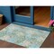 Homeroots 3' X 5' Teal Blue Olive Green And Beige Botanical Leaves Washable Indoor Outdoor Area Rug 618412 - alternate 1
