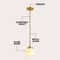 Jonathan Y Kurtz 7.2" Adjustable Drop Metal/Glass LED Pendant, Brass Gold JYL3516A - alternate 4