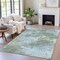 Homeroots 10' X 14' Sage And Denim Blue Abstract Washable Indoor Outdoor Area Rug 630656 - alternate 1
