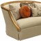 Homeroots 70in Tan And Gold Curved Loveseat and Toss Pillows 348221 - alternate 3