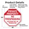 Signmission Private Property No Trespassing Vio, 10 Inch X 10 Inch, Aluminum Metal Signs OC-A-10-148 - alternate 5