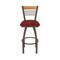 Holland Bar Stool Co Eleanor 30in Swivel Bar Stool with Bronze Finish, Medium Back and Graph Ruby Seat 880 - alternate 4