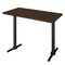 Regency Kobe T-Base Training Seminar Table W/ 2 Knight Mesh Chairs, 48 in W, 24 in L, Neo Walnut MCTRCT4824NW - alternate 1
