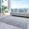 Homeroots 10' X 14' Gray And Silver Abstract Washable Indoor Outdoor Area Rug 588231 - alternate 5