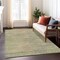 Homeroots 5' X 8' Artichoke Green Fern Green And Gold Abstract Washable Indoor Outdoor Area Rug 587189 - alternate 2