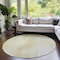 Homeroots 8' Gold Ivory And Beige Round Abstract Washable Indoor Outdoor Area Rug 587280 - alternate 3