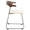 Leisuremod Lyra Collection Modern Chair in Walnut Color back and Taupe Seat, 2PK LCWB-41TP2 - alternate 7