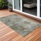 Homeroots 2' X 3' Green Abstract Washable Non Skid Indoor Outdoor Area Rug 564224 - alternate 1
