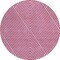 Homeroots 8' Blush And Ivory Round Geometric Washable Indoor Outdoor Area Rug 612114 - alternate 5