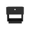 Homeroots 20" Black Wood One Drawer Nightstand 543689 - alternate 1