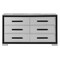 Homeroots 60" Gray And Black Wood Six Drawer Double Dresser 564667 - alternate 1