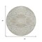 Homeroots 8' Taupe And Ivory Round Medallion Washable Indoor Outdoor Area Rug 617475 - alternate 5