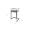 Homeroots 26" Gray and Silver Faux Leather and Metal Low Back Counter Height Bar Chair 555097 - alternate 2