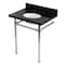 Kingston Brass 30-Inch Black Granite Console Sink with Stainless Steel Legs, 8-Inch, 3-Hole KVPK30K81ST - alternate 1