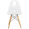 Leisuremod Dover Plastic Dining Side Chair with Wooden Legs, Clear EP19CL - alternate 3