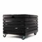Homeroots 18" Chic Black Crate Rolling File Cabinet Storage Box 471949 - alternate 3