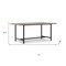 Homeroots 72" Gray and Black Solid Wood and Iron Frame Base Dining Table 640706 - alternate 2