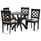 Baxton Studio Savina Modern Sand Fabric and Dark Brown Wood 5-Piece Dining Set 256-9725-10902-ZORO - alternate 6